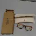 Madison Avenue Square Vintage TR90 Blue Light Blocking Reading Glasses for Women with Case, Anti Glare/ Eyestrain Computer Readers Pink Demi +1.5