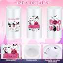 Whaline Halloween LED Flameless Candles Pink Ghost Pumpkin Warm Light Battery Operated Pillar Candles Electric Flickering Candles for Halloween Party Home Decor, Set of 3