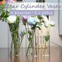 24pcs Glass Cylinder Vases for Centerpieces,Clear Flower Vases for Wedding Decorations and Indoor Home Decor, Hurricane Candle Holder for Table Shelf, Party