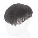 WeKen Short Toupee for Men - Hair Topper Wig Clip in Crown Extensions - Mens Piece for Covering White Loss - Daily Wear