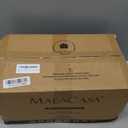 MALACASA 3 Tier Serving Trays for Party, 12 Inch Porcelain White Trays for Serving Food, Dessert Stand with Collapsible Gold Metal Rack