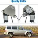 748-568 Rear Passenger Side Power Window Regulator with Motor Assembly Compatible with 2002-2006 Jeep Liberty, OE Replace 11A536, 11M232, 82626AR, 86879, SK748568, WLA2019, 55360034AA, 55360034AB