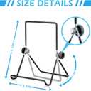Kenning 24 Pack Adjustable Plate Stands for Display 7.1 Inch Black Metal Foldable Easel Book Display Stands Bulk Decorative Plate Holders for Platter Frame Photo Tabletop Art(Double Corners)