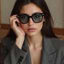 Oversized Womens Sunglasses,Trendy Black Big Ladies Sunglasses Polarized Uv Protection