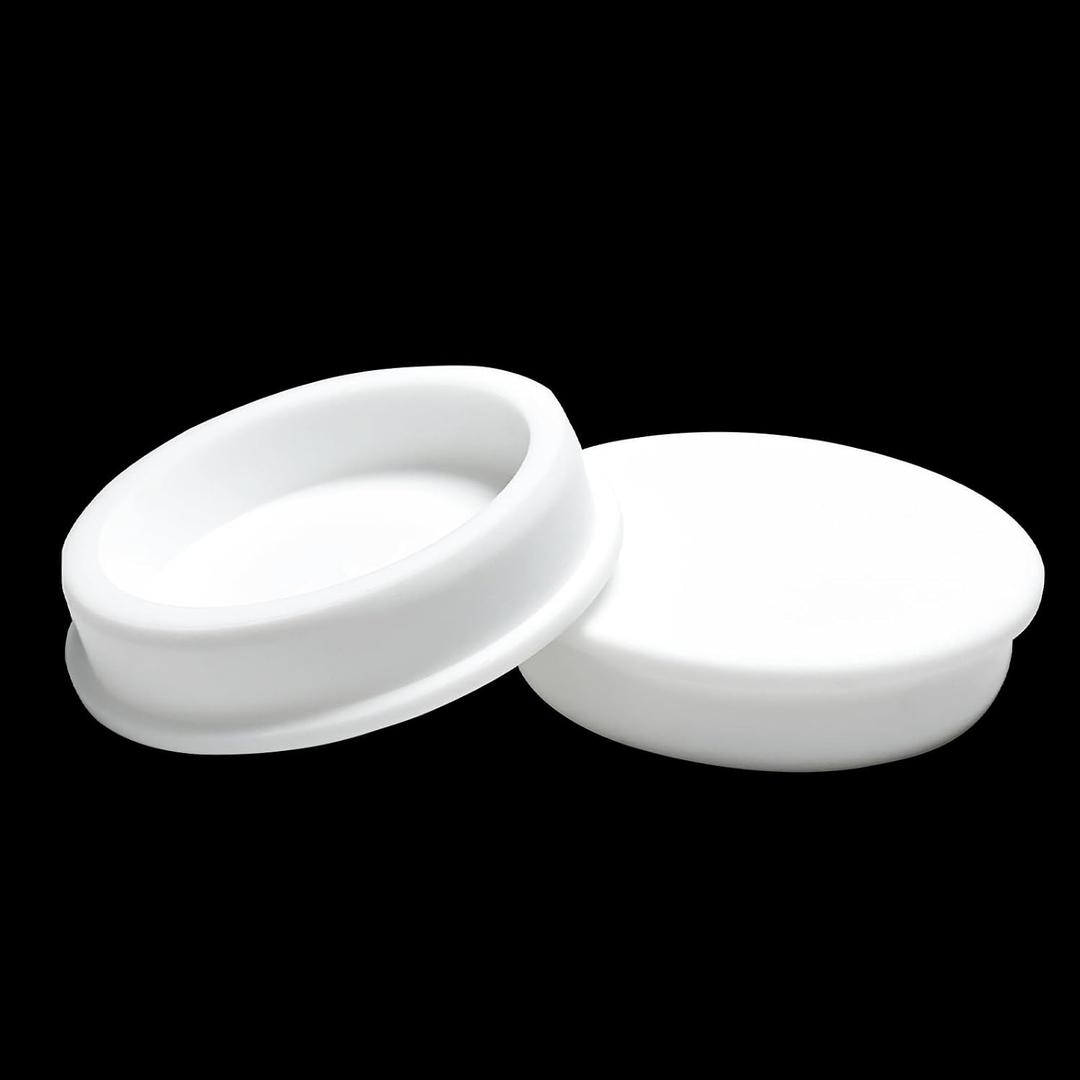 2 Pcs 73.6 mm/2.9 in Silicone Rubber Plug for 72.6 mm Round Holes, Waterproof T Type Rubber Stoppers, Soft Flexible Bottle Seal Plugs Tube Pipe End Caps Inserts Bathtub Jet Cover, White
