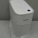 JOYBOS Bathroom Can with Lid, 3.8 Gallon Slim Garbage Can, Small Plastic Bin, Narrow Motion Sensor Can for Bedroom, Rv, Office White