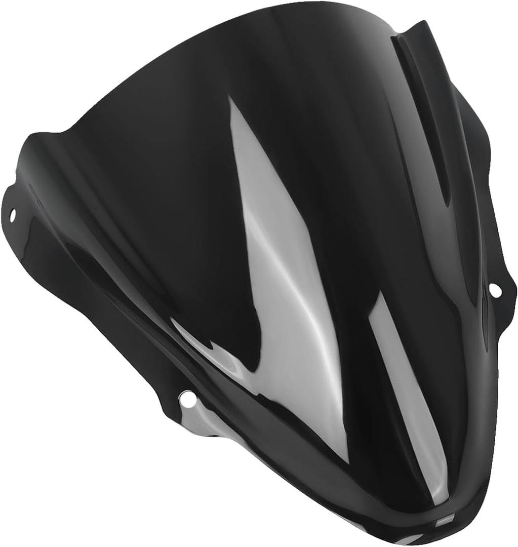 Motorcycle Windscreen Windshield Replacement for Yamaha YZFR6 YZF R6 YZF-R6 2017-2025 YZFR7 YZF R7 YZF-R7 2021-2025 PC Windscreen Double Bubble (black)
