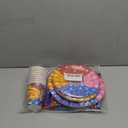 Dog Paw Birthday Party Supplies, 97 PCS Colorful Dog Bones Paw Party Decorations Favors, Includes Dog Bones Tablecloth, Disposable Paper Plates, Forks, Napkins and Paper Cups, Serves 16 Guests