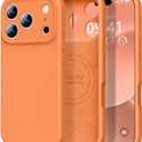 Vooii Magnetic for iPhone 17 Pro Case, Compatible with Magsafe (Premium Liquid Silicone) (Integrated Camera Control Button) Full Body Protective Anti-Scratch Microfiber Lining 6.3", Bright Orange