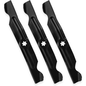 942-04053C 50 inch 6-Star Blades for Cub Cadet Troy Bilt MTD RZT 50 LT1050 LGT1050 LTX1050 LTX1050KW 50" Deck Zero-Turn Mower Lawn Tractor 942-04053A 742-04053A 742-04053C (High-Lift) 3-Pack, Black