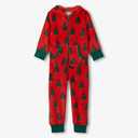 Kids Trees On Red Hooded Fleece Jumpsuit, Size 12