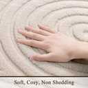 SHACOS Soft Cozy Fluffy Arch Pattern High Low Pile Area Rugs 10'x14' Large Non Slip Washable Modern Geometric Rug Scandinavian Minimalist Carpet for Living Room Bedroom Dining Room, Beige