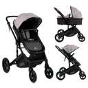 KOOLABABY 2-in-1 Foldable Baby Stroller Newborn to Toddler Stroller with Extendable Canopy, 5-Point Harness & Large Storage Basket One Hand Fold