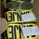 Yellow 4 Inch x 30 FT Heavy Duty Tie Down Straps - High Visibility Flatbed Trailer Straps with Flat Hooks, 6000 lbs Working Load / 18000 lbs Break Strength, 10-Pack for Truck & Cargo Securement