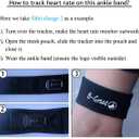 B-Great Ankle Band for Men and Women Compatible with Fitbit Flex 2/One/Zip/Charge 2/Alta HR or Garmin Vivofit/2/3/4/JR Fitness Tracker (Black, Medium)