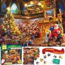 Advent Calendar 2025 Christmas Puzzle - Santa's Workshop, 1008 Pieces 24 Days of Christmas Countdown Advent Calendar Puzzle, Christmas Decor Ideas Jigsaw Puzzles for Adults Kids