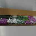 20 Bundles Artificial Flowers for Outdoors, UV Resistant Fake Realistic Flowers with Plastic Plants Spring Decor, Faux Silk Flowers for Outside Window Box Front Porch Planter Decor-Purple
