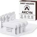 Bed Sheet Holders for Corners  4-Pack Sheet Suspenders & Sheets Holder, Strong Grip bed accessories , No-Slip Mattress Fasteners, Keeps Sheets Tight & Smooth, Easy Install & Fits All Mattress Type