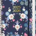 Academic Planner 2025-2026, Weekly and Monthly Agenda Planner, Daily Calendar Planning Notebook (July 2025 - June 2026), School Teacher Student Supplies, A5 (6.2" x 8.5") (W-Dark Blue)