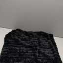 FUTEI Black Throw Pillow Covers Set of 2, 18x18 Inch Striped Texture Cushion Cases with Soft Faux Rabbit Fur Front & Velvet Back, Modern Decorative Couch Pillows for Living Room