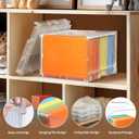 File Organizer Box with Lid, Hanging Filing Folder Organizer for Document Storage with Plastic Slide, Letter-size File Holder Filing Box for Office/Home/Decor/3Pack