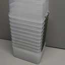 Citylife 1.3 QT 10 Pack Small Storage Bins Plastic Storage Container Stackable Box with Lids for Organizing, Clear White