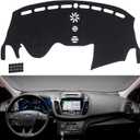 KEYOOG Dashboard Cover Dash Mat Fit for Fo-rd Escape 2019-2013 (Without HUD Models),Car Dash Board Mat Anti-Glare Carpet,Non-Slip Pad Sunshield Protector (Black)