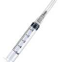 55 Pack Disposable 5ml/cc Lab Syringes with 22Ga 1.25 Inch Needle Luer Lock, Individually Sealed Packed