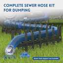 DUMPMAN 20 FT RV Sewer Hose Kit, Sewer Hose for RV Camper - Includes 2 Attachable 10 ft Sewer Hose with Swivel Fitting, 90 Degree Clear View Sewer Adapter, and 4 Storage Caps