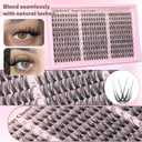 Goddvenus Lash Clusters Kit Wispy Eyelash Clusters Lashes Natural DIY Lash Extension Kit 10-16mm Cluster Eyelash Extensions Kit 300pcs C Curl Individual Lashes Cluster Eyelash H-CC Curl (With Tweezers)