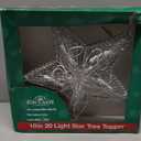 Kurt Adler 10-Inch Silver Star Treetop with 10 Mini UL Lights