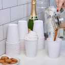 LITOPAK 240 Pack 12 oz Disposable Paper Coffee Cup, White Paper Hot Coffee Cups, Suitable for Party, Picnic, Travel, and Events