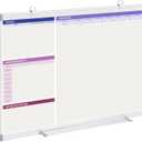 Fitness Tracker Magnetic Dry Erase Board for Wall,24 x 18 Inch Workout Calendar Plan Hanging Removable with Aluminum Frame for Gym Exercise Schedules and Checklists
