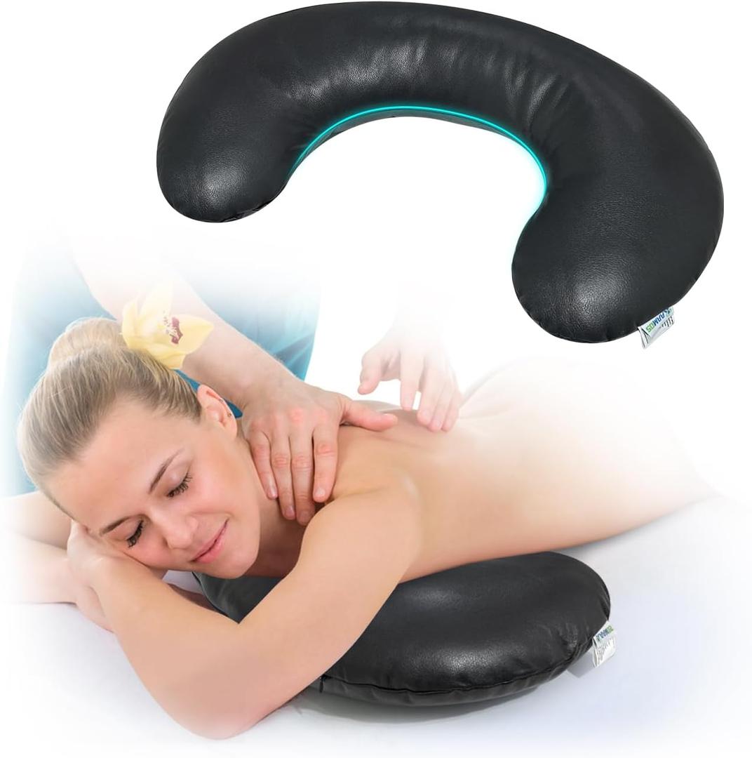 Breast Pillow for Massage Table, Massage Breast Support Pillow for Sleeping, Massage Bolster Wedge, Post Surgery Breast Pillow Chest, Faux Leather Spa Massage Cushion Prone Pillow for Beauty Salon