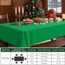Smiry Disposable Table Cloth - 6 Pack, 54 x 108 Inch Waterproof Rectangle Tablecloths for Parties, Decorative Plastic Table Cover, Leakproof & Sturdy, Green