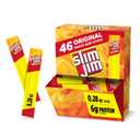 Slim Jim Smoked Meat Sticks, Original Flavor, 6g Protein Per Serving, Snack Size, Lunchbox Snack, 0.28 oz. (46 Count) (12.88 Ounce (Pack of 1)), BB Date: 04/16/2025