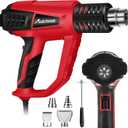 AVID POWER 1500W Heat Gun with Variable Speed, Hot Air Gun 122-1022, 3-Temp Settings, Five Nozzle Attachments for Crafts, Tube Bending, Stripping Paint