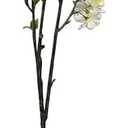 MH GLOBAL Botanical Artificial White Cherry Blossom Flowers Silk Floral Decoration Party Theme Decor