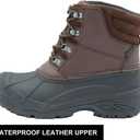 Men's Winter Snow Boots Waterproof Non-Slip Insulated Warm Safe and Durable Outdoor Ski Classic Suede, Non-Slip Rubber Outsole, Cushioned EVA InsolesMid-Calf Height Boots (8, Brown (Nh01))