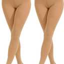 Paralinda 2 Pairs Women's Solid Color Tights 80D, Soft Opaque Microfiber Tights