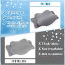 Hahafelt Cooling Cervical Pillowcase Cover with Envelope Closure (Only Pillow Case) Ergonomic Neck Pillowcase Smooth Soft Cool Pillow Cover for Side Back Stomach Sleepers(Dark Gray,Queen Size)