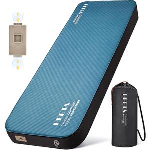 HEETA Self Inflating Sleeping Pad with Electric Pump, 4" Ultra Thick Memory Foam Camping Mattress, 9.5 R-Value Insulated Sleeping Mat, Easy to Inflate & Deflate for Camping Car Travel Tent Cot Bed, Single