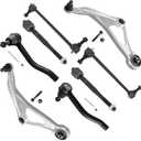 8pc Set Front Lower Control Arm with Ball Joint Inner Outer Tie Rod End Sway Bar Link Suspension Kit Replacement for 2015-2018 for Nissan for Altima 2016-2019 for Nissan for Maxima