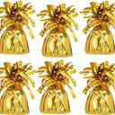 Gold Metallic Balloon Weights, 6-Pack Birthday Party Favors, Novelty and Gag Gifts, 5.5" Inches,