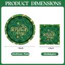 40PCS St. Patrick's Day Paper Plates and Napkins Set - 9inch Dinner Plates and 6.5inch Paper Napkins, Disposable Green Lucky Shamrock Tableware for St Patrick's Day Irish Party Decoration