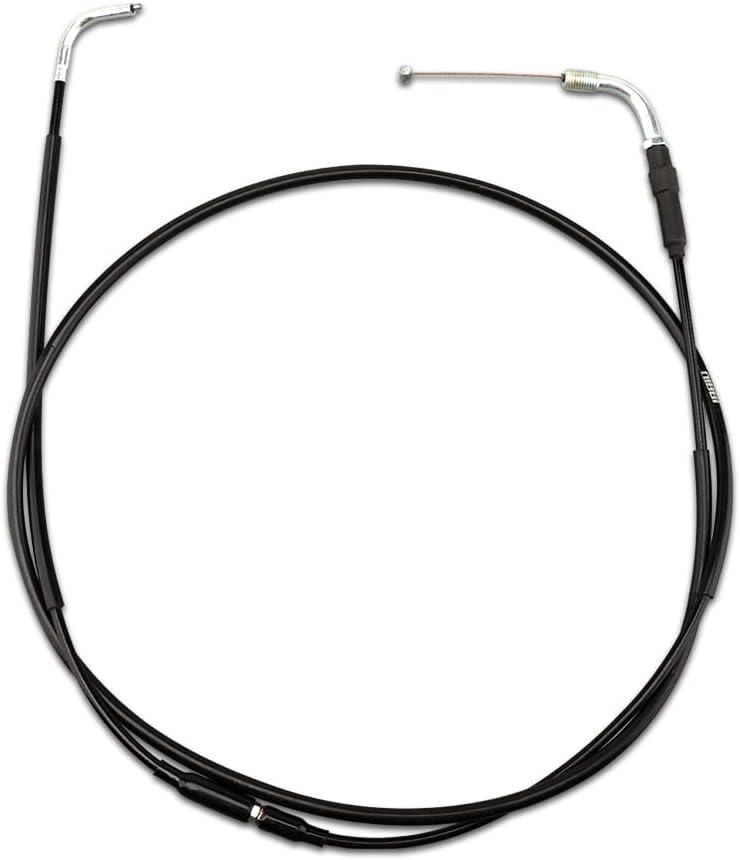 Nibbi High Performance Motorcycle Throttle Cable Adjustable GY6 Scooter Throttle Cable Flat Slide Carburetor Throttle Cable Black 185CM Fit Yamaha TaoTao Kymco SYM GY6 Scooter 125 150 Moped