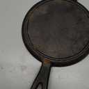7 Inch Round Cast Iron Waffle Iron Plant Oil Care Two Piece Hinged Non Electric Waffle Maker for Indoor and Outdoor Picnics