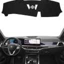 BIBLOZ Dash Cover for BMW X5 2024 2025 & BMW X7 2023-2025 Accessories Black Flannel Dashboard Cover Mat Car Dashboard UV Sun Protection(No HUD)