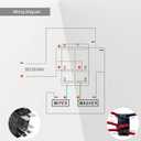 Red Backlit 6PIN (ON)-ON-Off Washer Wiper Rocker Switch with Jumper Wires DPDT Momentary Toggle Switch for Automotive Yacht Truck RZR Side by Side UTV Central Console 12V 24V Waterproof IP67