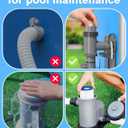 POOLHOUR Plunger Valve with Pipe Holder & Pool Hose Adapter, Above Ground Pool Pump Replacement Parts Compatible with I*tex/Col*m*n Pool